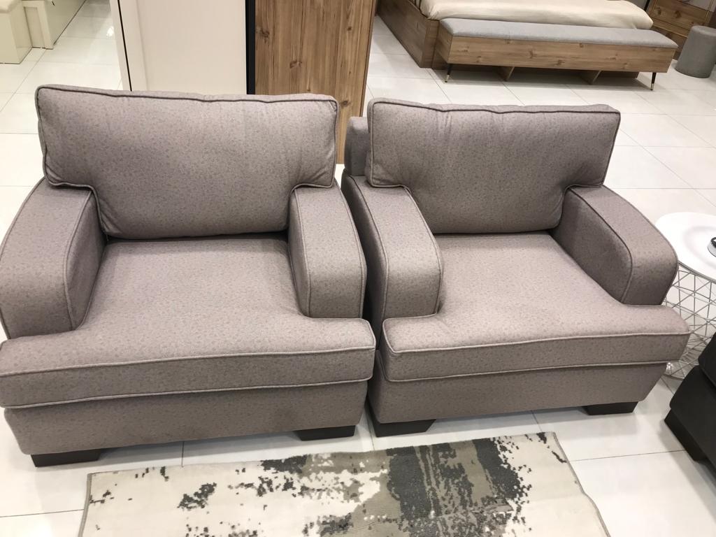 طقم كنب أردنى 3+3+1+1 (كنبة رمادى غامق+كنبة+2كرسى رمادى فاتح)