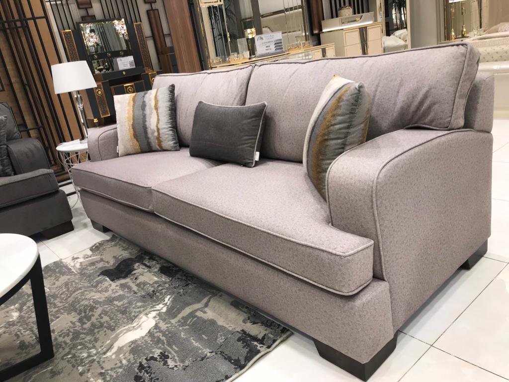 طقم كنب أردنى 3+3+1+1 (كنبة رمادى غامق+كنبة+2كرسى رمادى فاتح)