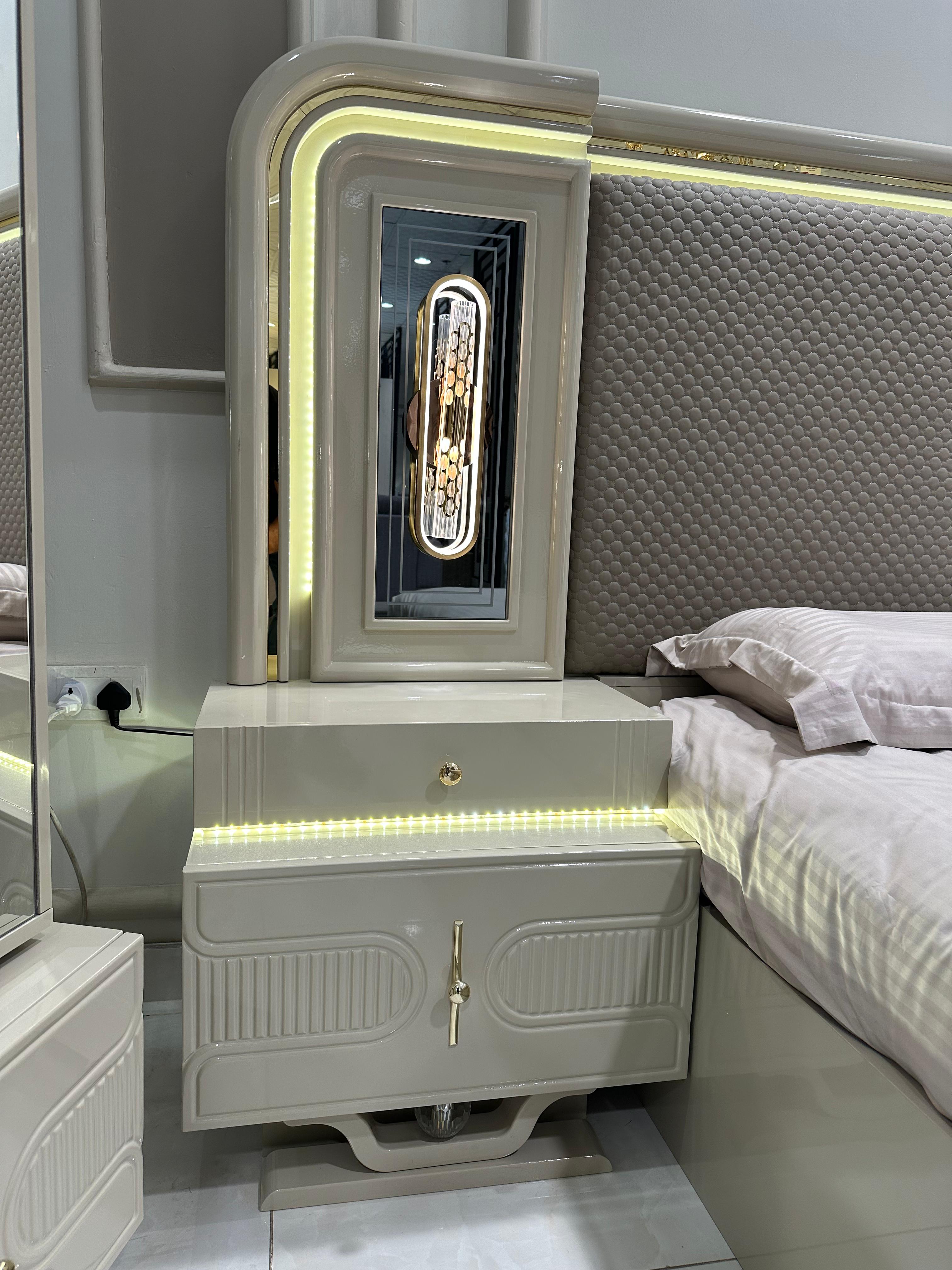 غرفة نوم صيني 200*200(9قطع) لون رمادي