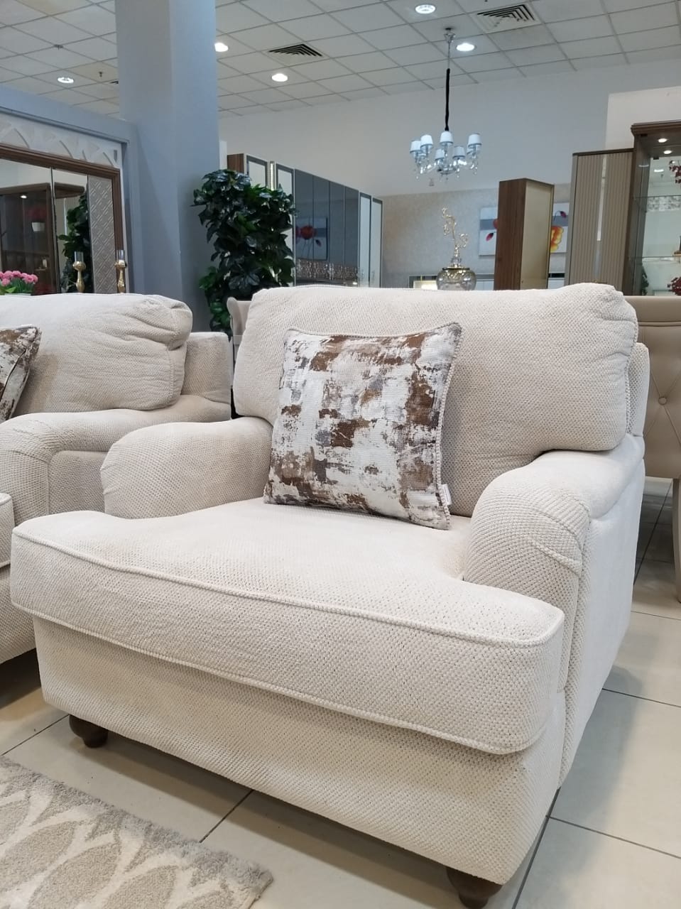 طقم كنب أردنى 3+3+1+1 لون بيج فاتح