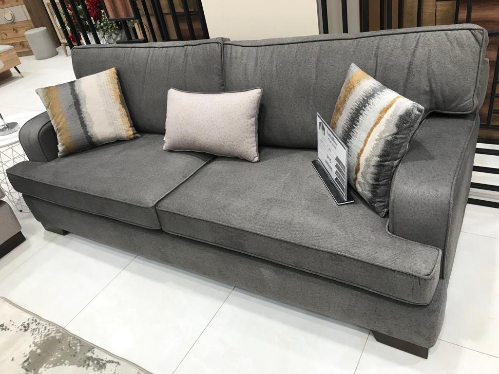 طقم كنب أردنى 3+3+1+1 (كنبة رمادى غامق+كنبة+2كرسى رمادى فاتح)