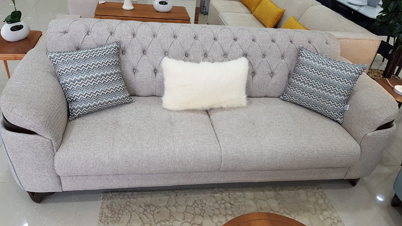 -ط.كنب أردنى 3+3+1+1 (كنبة تركواز+كنبة+2 كرسى لون بيج)