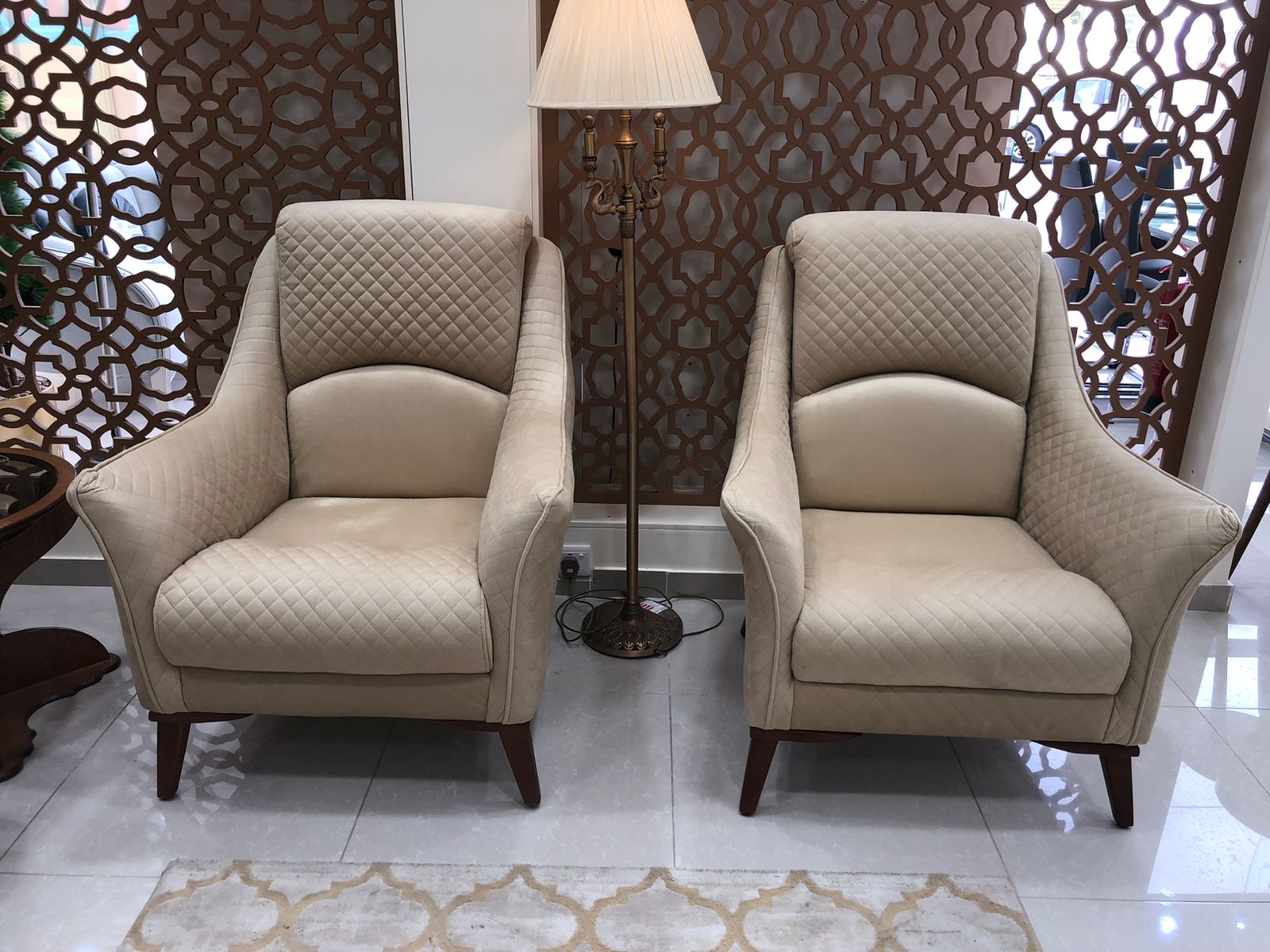 طقم كنب مصري 3+3+1+1 لون بيج